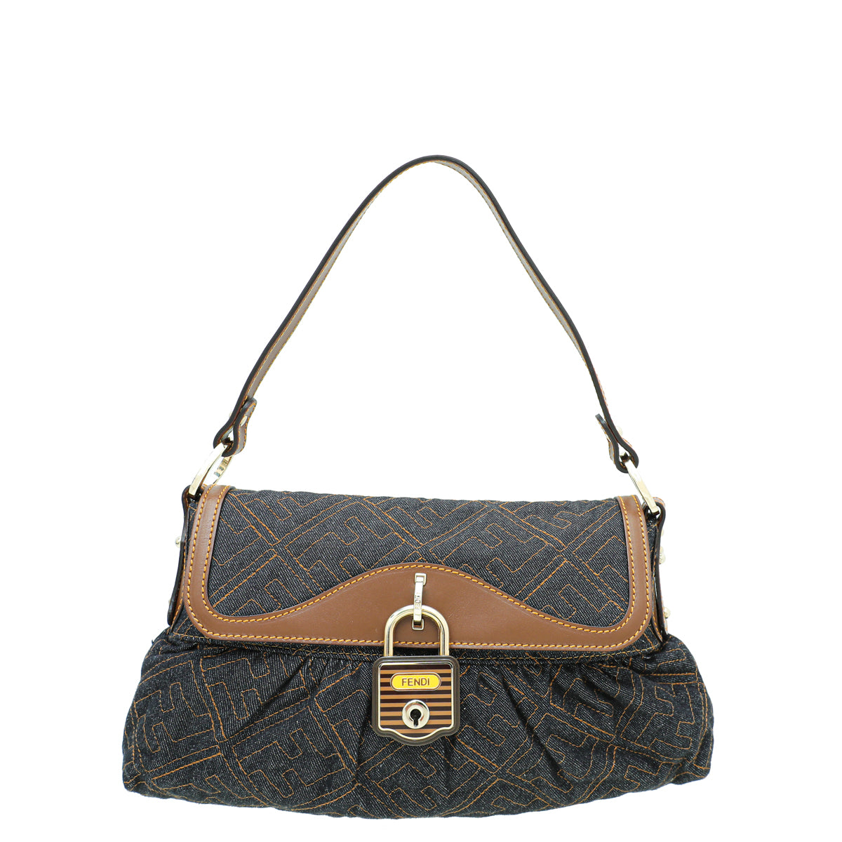 Fendi Bicolor Denim Chef Small Bag-Fendi-THE CLOSET