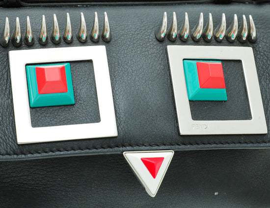Fendi Bicolor Double Baguette Micro Face Studs Bag