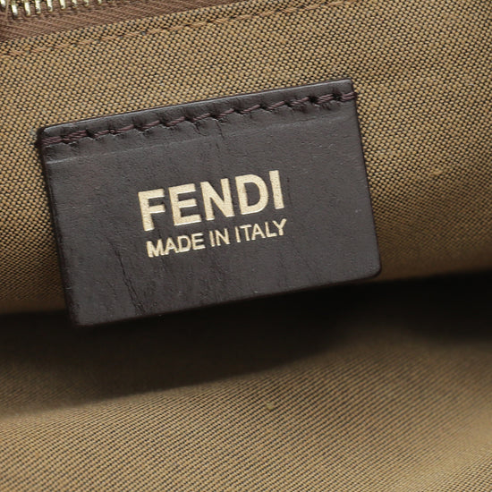 Fendi Bicolor Leopard Chef Medium Shoulder Bag