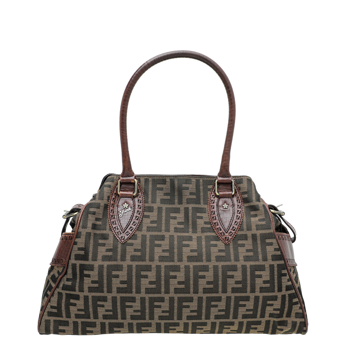 Fendi Tobacco Zucca De Jour Tote Medium Bag-Fendi-THE CLOSET