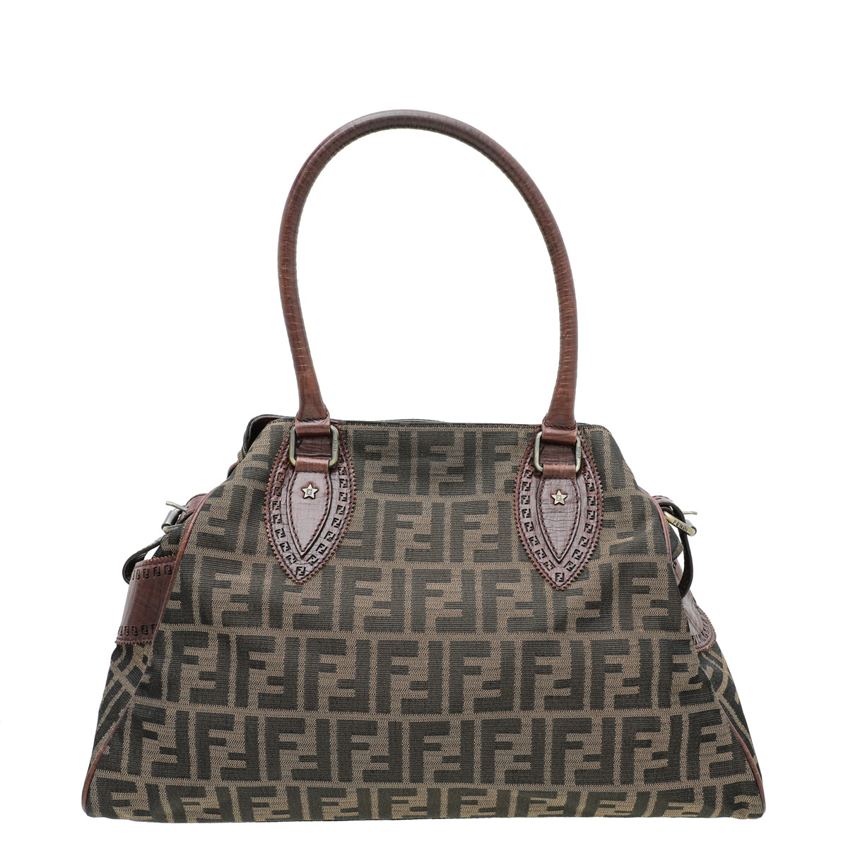 Fendi Tobacco Zucca De Jour Tote Medium Bag-Fendi-THE CLOSET