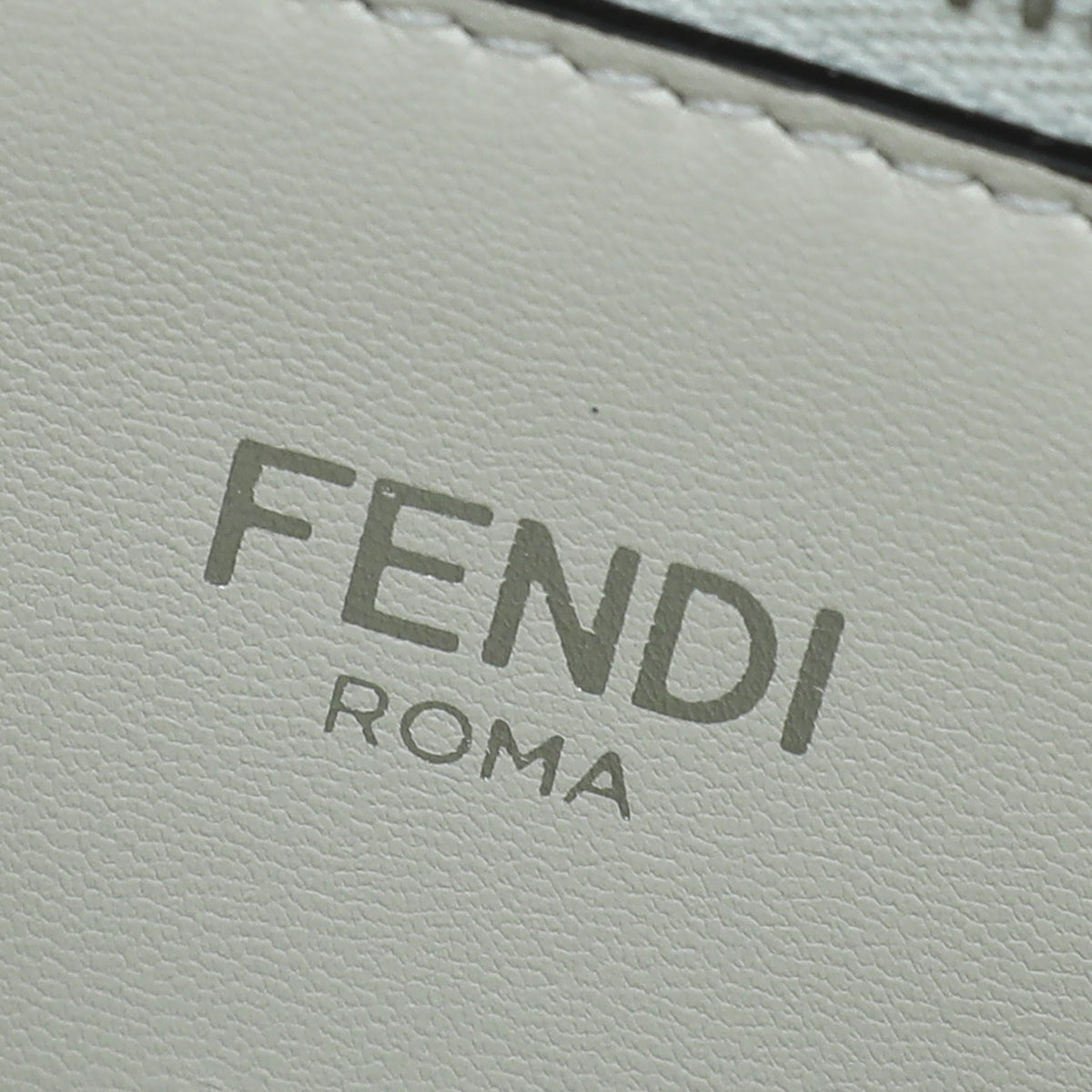 Fendi White FF Embossed Peekaboo ISeeU Mini Bag