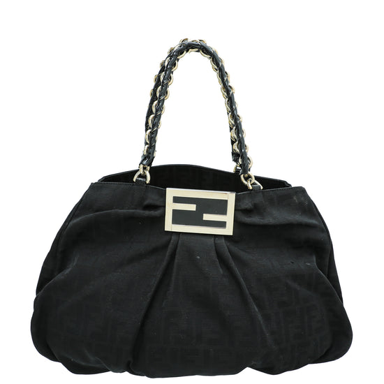 Fendi Black Mia Tote Large Bag