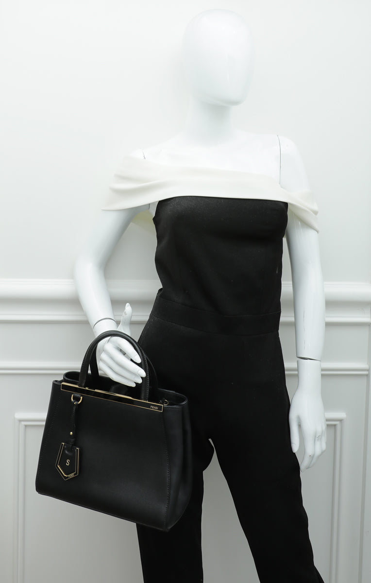 Fendi Black 2 Jours Petite Bag W/ S Initial