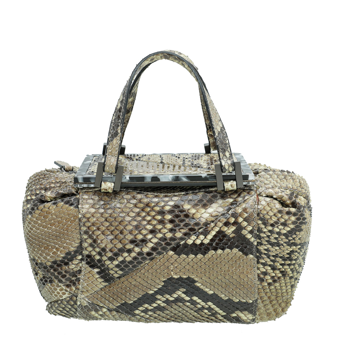 Fendi Natural Python Mirror Pouch-Fendi-THE CLOSET