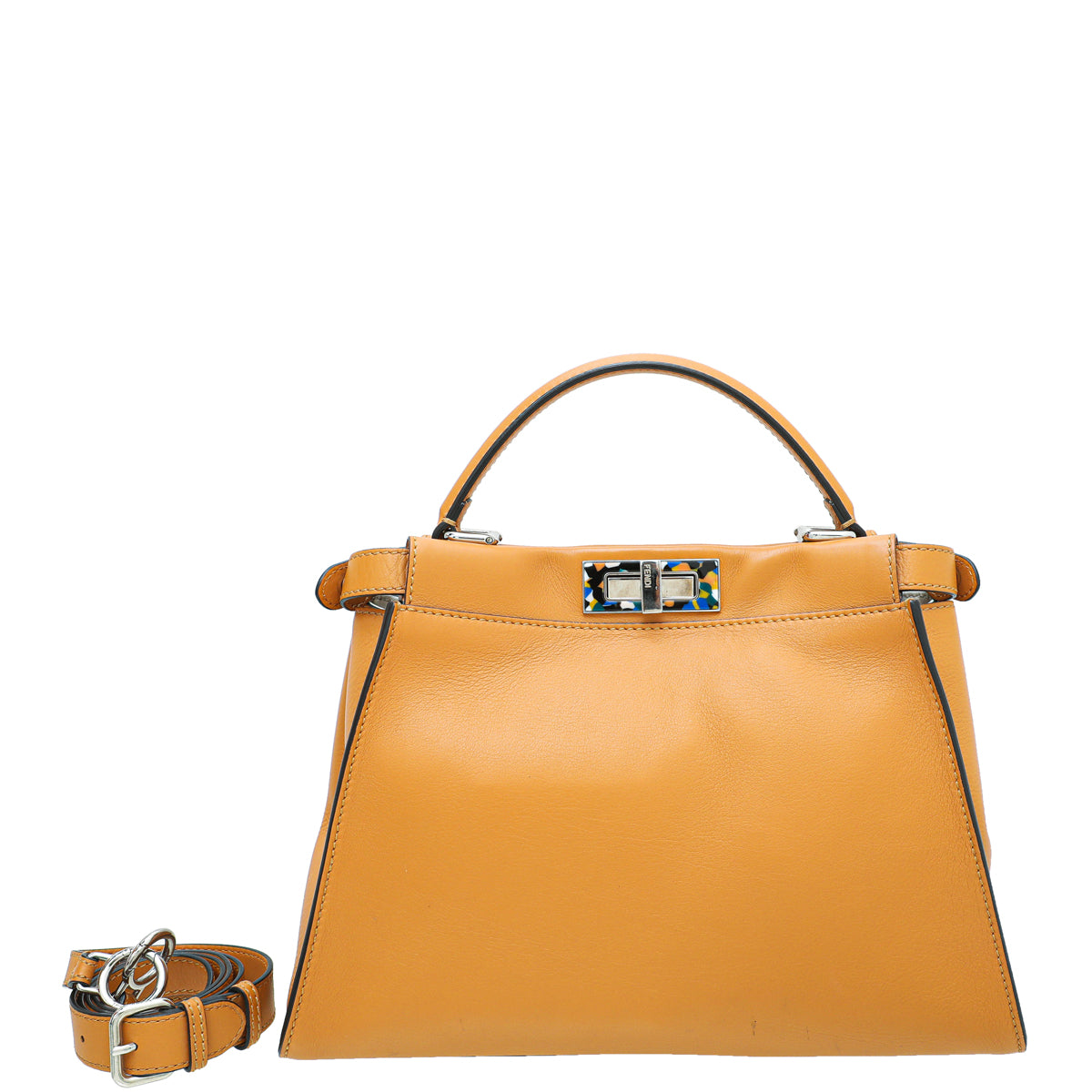 Fendi Ginger Latte Granite Plexiglass Peekaboo Medium Bag-Fendi-THE CLOSET