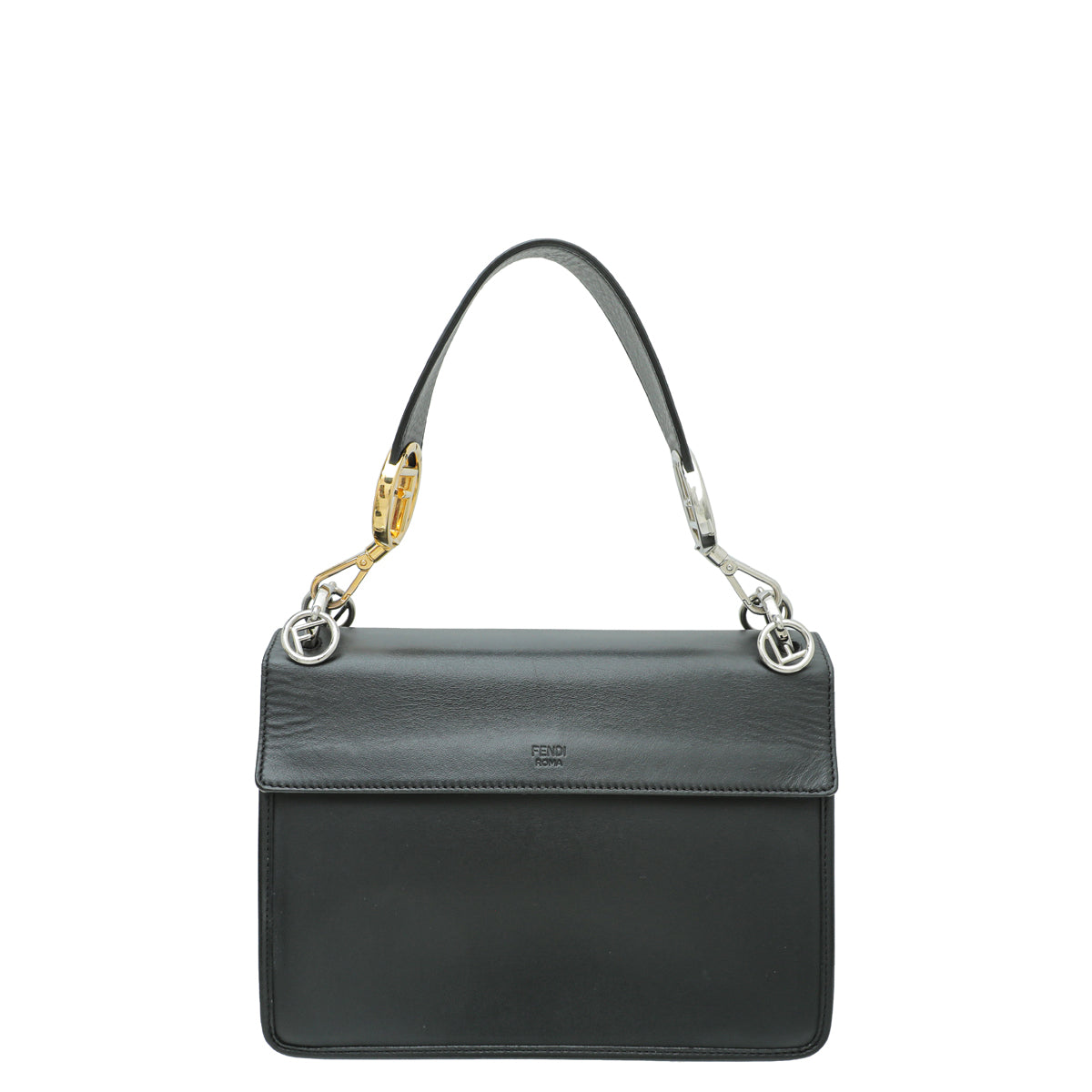 Fendi Bicolor Kan I F Velvet Flap Medium Bag-Fendi-THE CLOSET