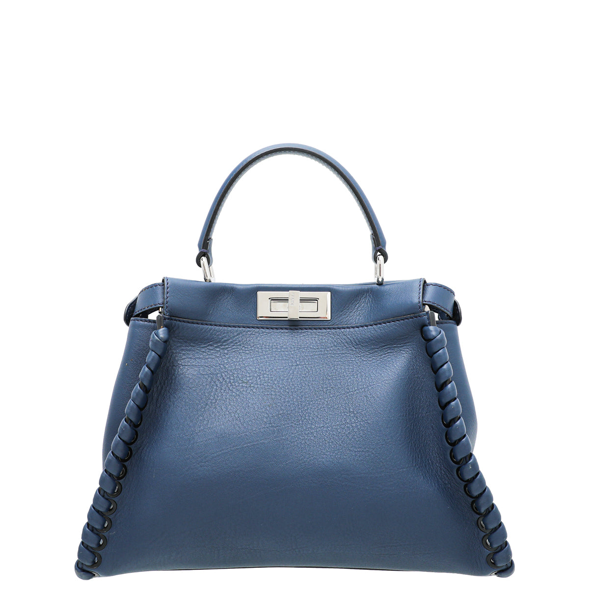 Fendi Blue Whipstitch Peekaboo RegularBag-Fendi-THE CLOSET