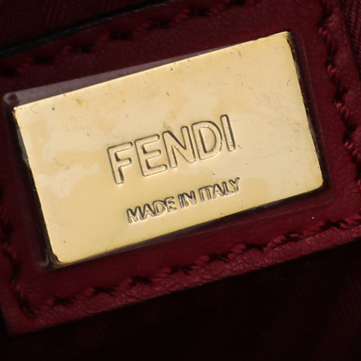 Fendi Red 2 Jours Petite Bag w/SH Initial