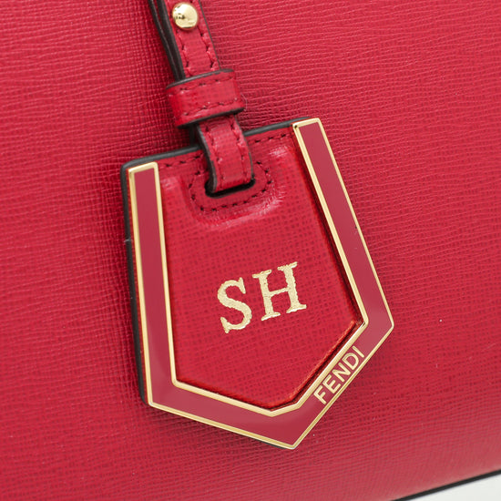Fendi Red 2 Jours Petite Bag w/SH Initial