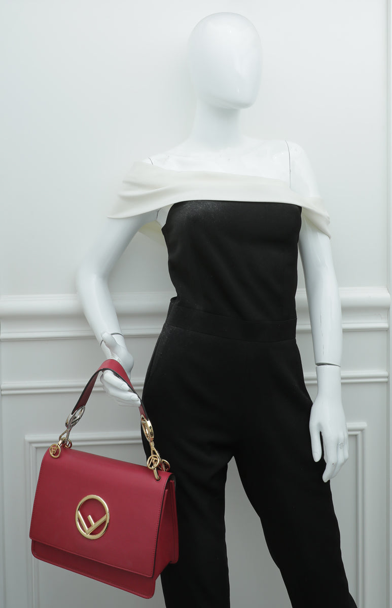 Fendi Red Kan I Flap Medium Bag – The Closet