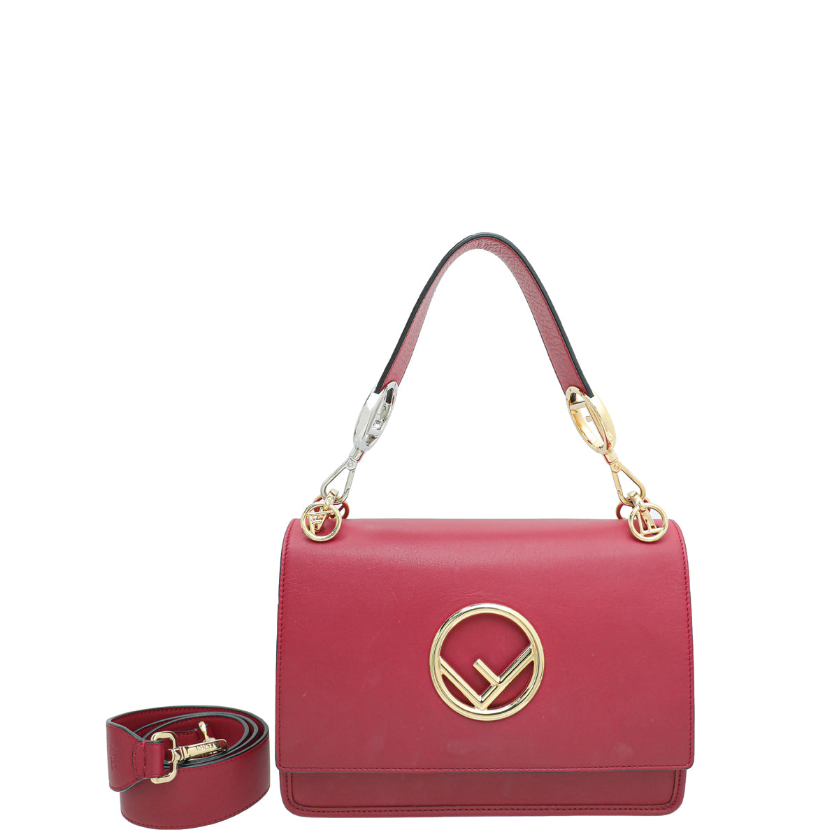 Vintage Fendi brown canvas red leather bag ALC0013 – LuxuryPromise