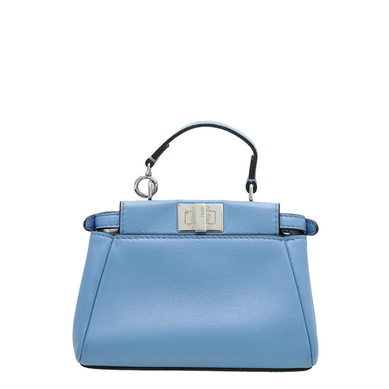 Fendi Blue Micro Peekaboo Bag