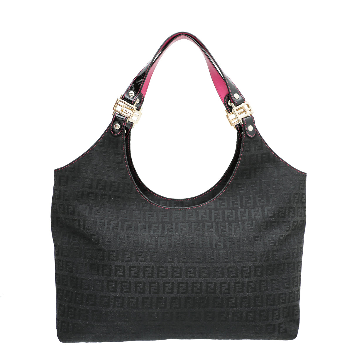 Fendi Black Zucca Large Shoulder Bag-Fendi-THE CLOSET