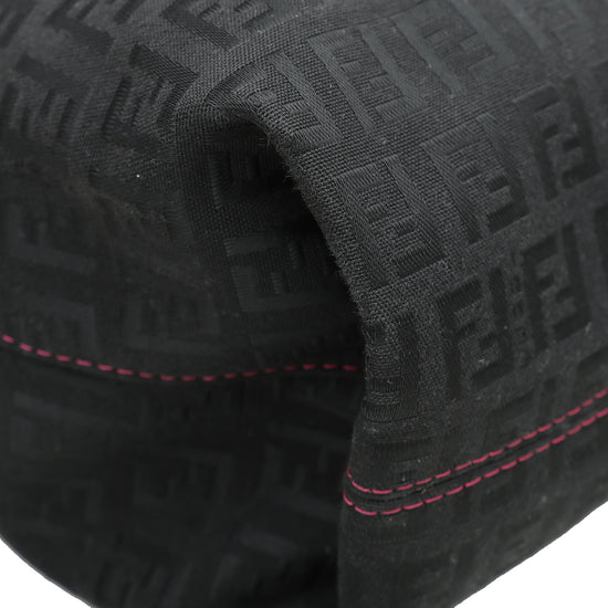 Fendi Black Zucca Large Shoulder Bag