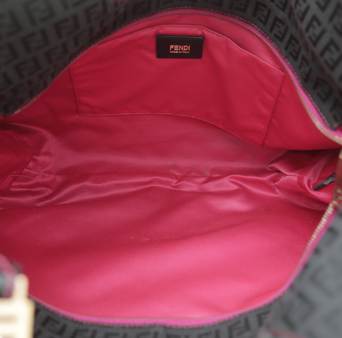 Fendi Black Zucca Large Shoulder Bag