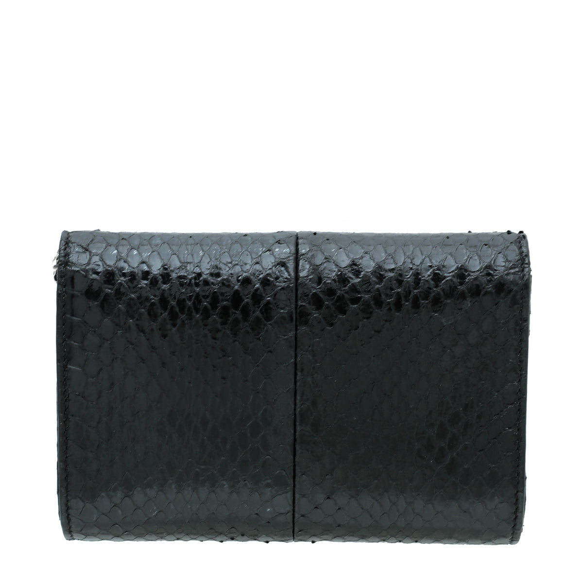 Fendi Black Snakeskin Crystal Flowerland Studded Mini Rush Clutch-Fendi-THE CLOSET