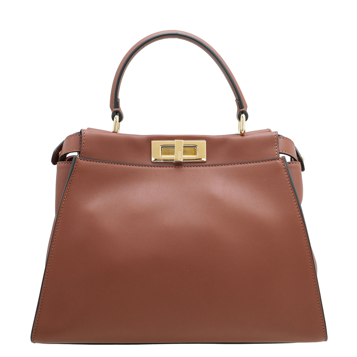 Fendi Brown 3 Pocket Peekaboo Iconic Satchel Medium Bag-Fendi-THE CLOSET