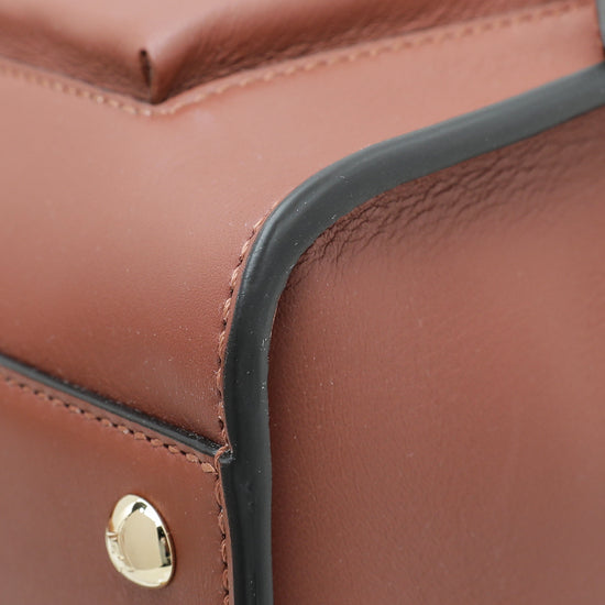 Fendi Brown 3 Pocket Peekaboo Iconic Satchel Medium Bag