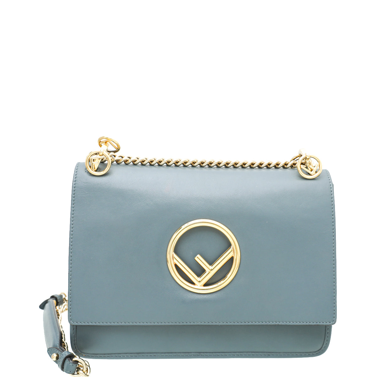 Fendi Grey Kan I F Flap Medium Bag-Fendi-THE CLOSET