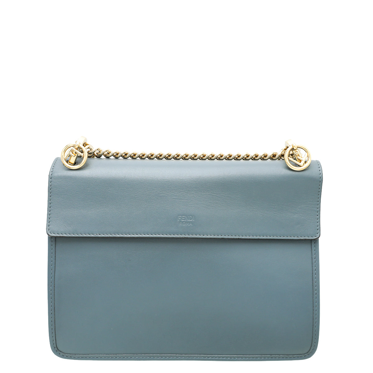 Fendi Grey Kan I F Flap Medium Bag-Fendi-THE CLOSET