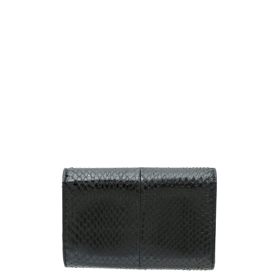 Fendi Black Elaphe Mini Rush Clutch Bag