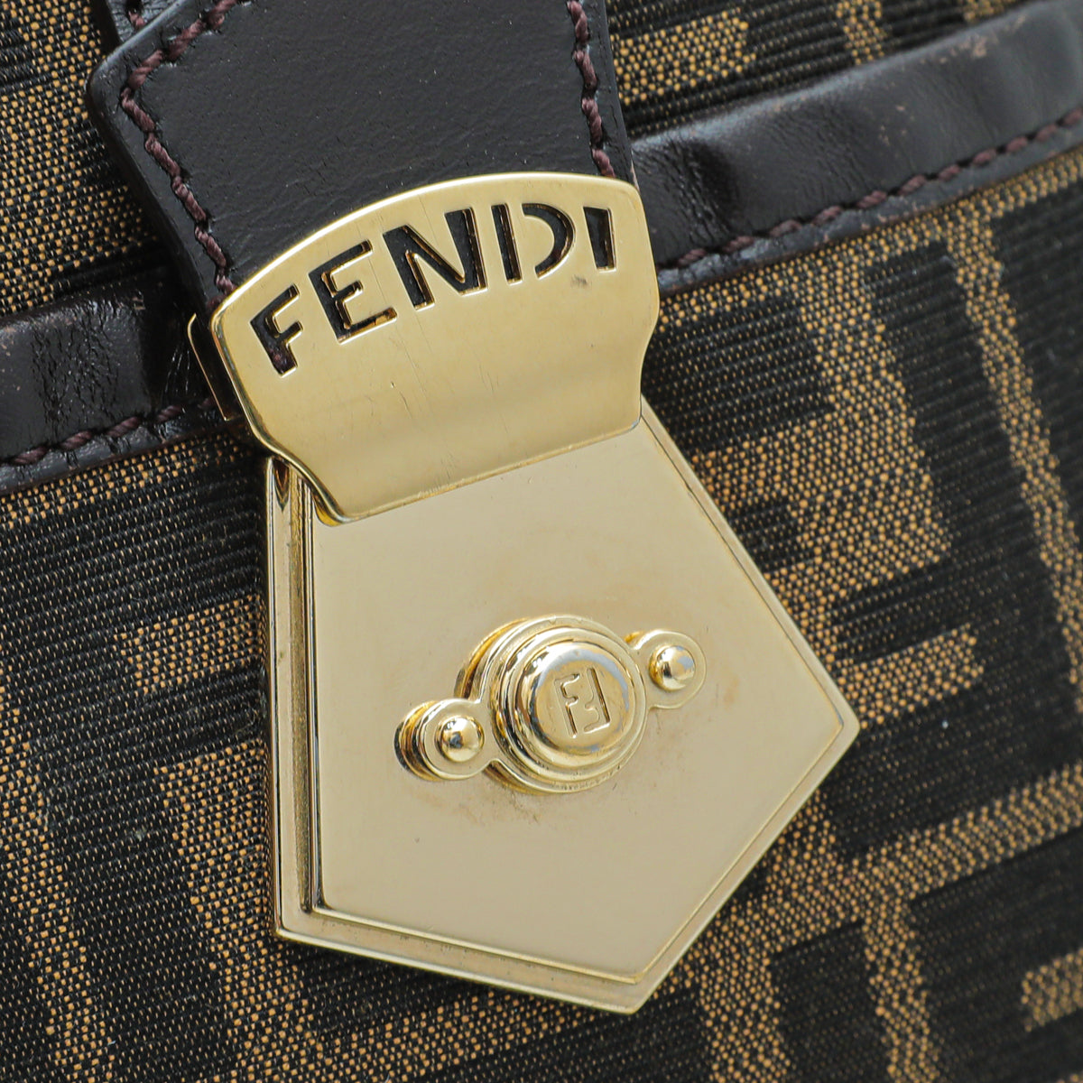 FENDI Zucca Mini Cosmetic Bag Tobacco 566347