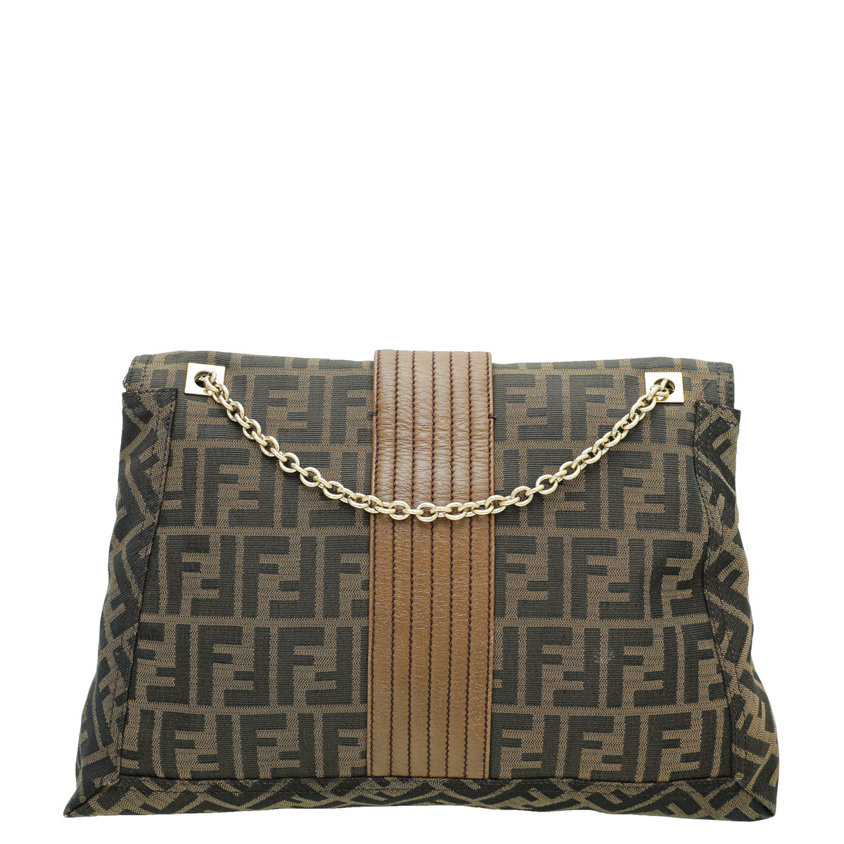 Fendi Brown Maxi Baguette Flap Bag-Fendi-THE CLOSET
