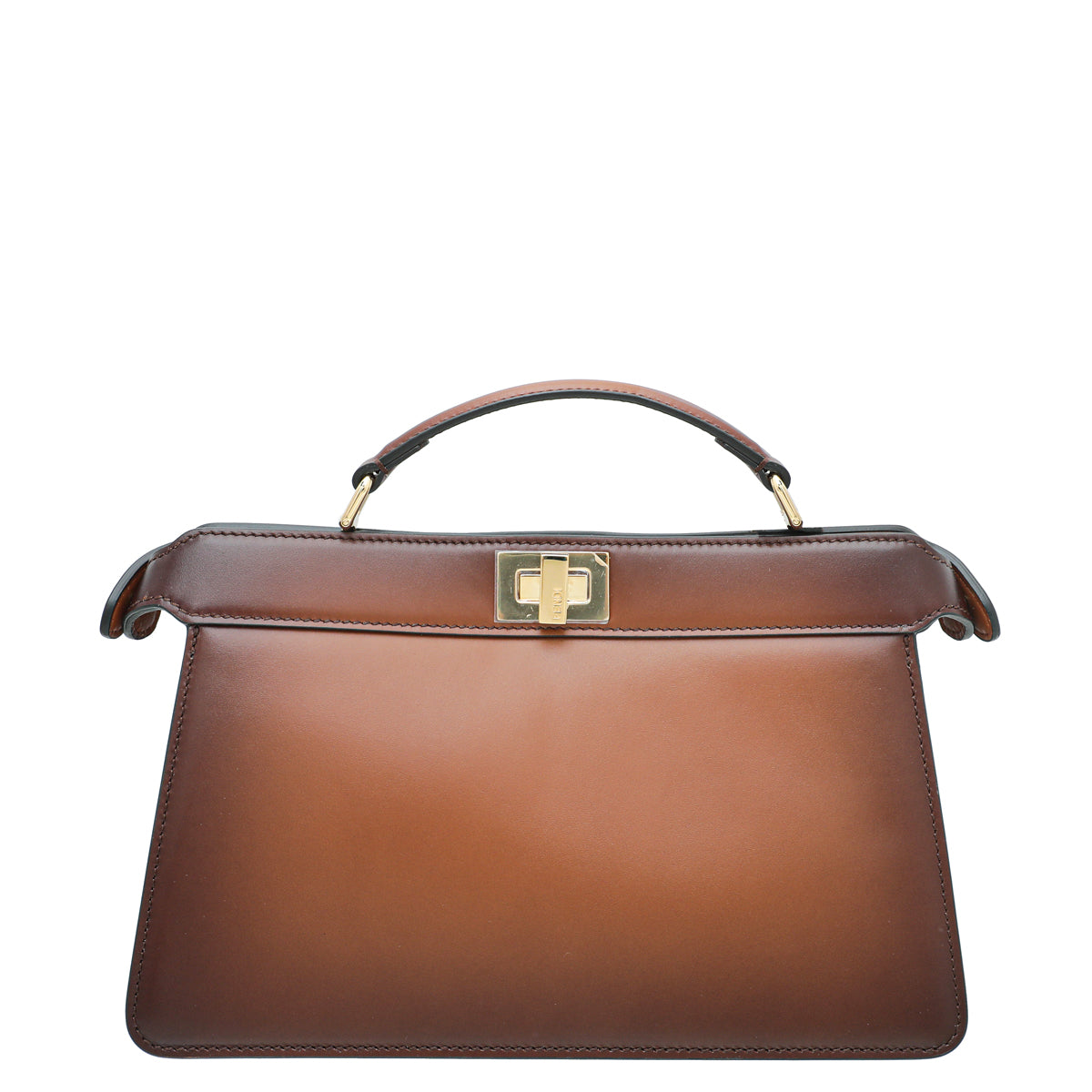 Fendi Brown Ombre Vitello King East West Peekaboo I See U Medium Bag-Fendi-THE CLOSET