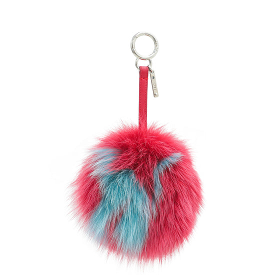Fendi Bicolor Fur Bag Charm Key Holder