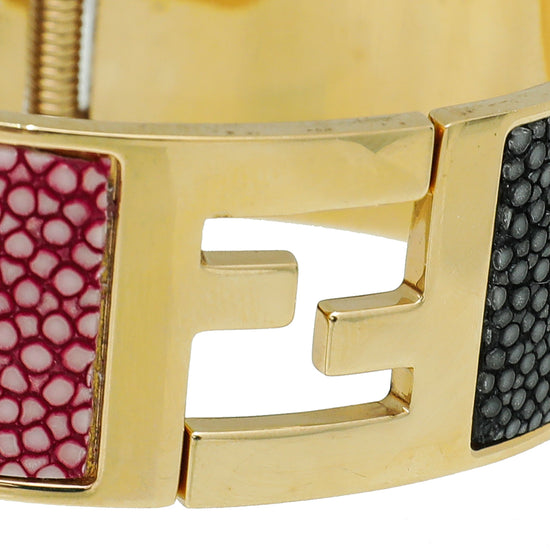 Fendi FF Bracelet Soft Gold  Pink Womens Fashion Jewelry  Organisers  Bracelets on Carousell
