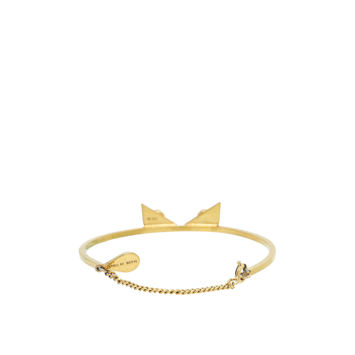 Fendi Gold Finish Monster Eye Crystal Wonders Bracelet-Fendi-THE CLOSET