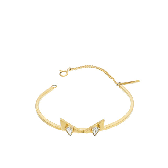 PRICE REDUCED BNIB Fendi Monster eye black gold bracelet, Luxury,  Accessories on Carousell