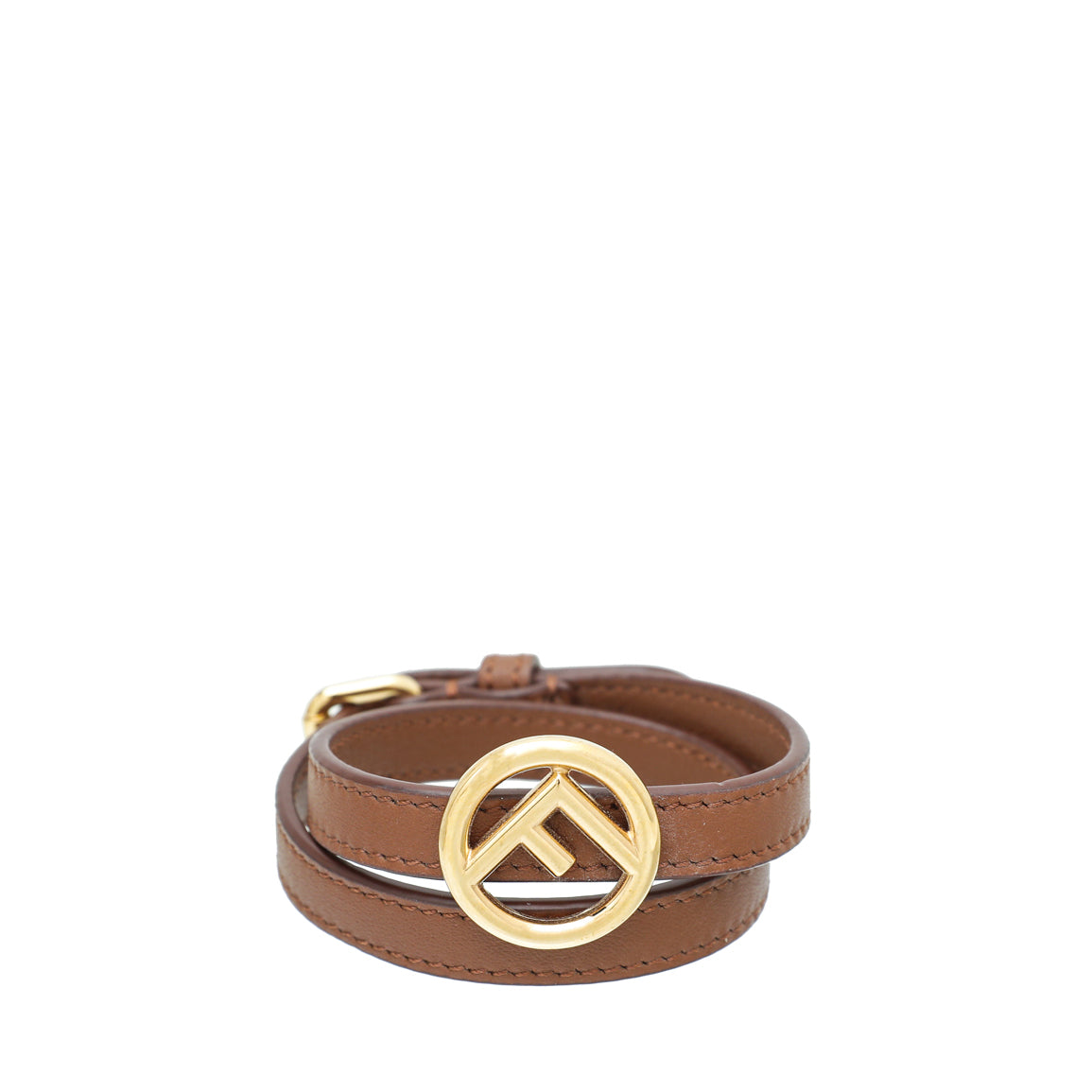 Fendi Brown F is Fendi Double Wrap Medium Bracelet-Fendi-THE CLOSET