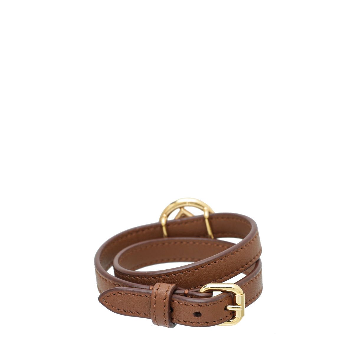 Fendi Brown F is Fendi Double Wrap Medium Bracelet-Fendi-THE CLOSET