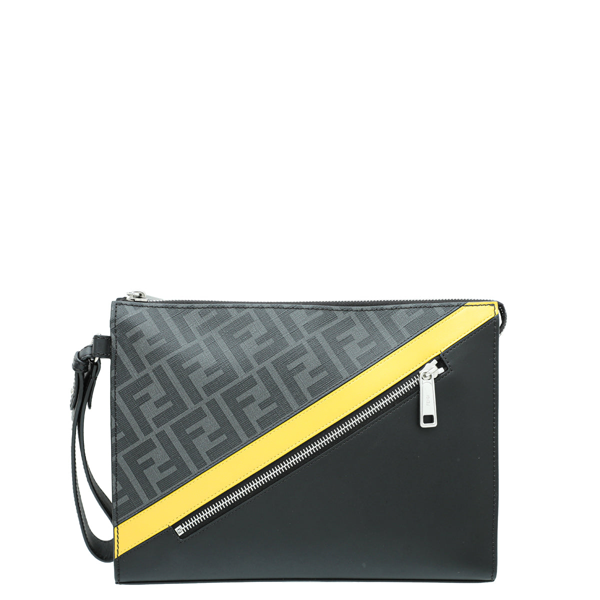 Fendi Tricolor Flat Zip Pouch-Fendi-THE CLOSET