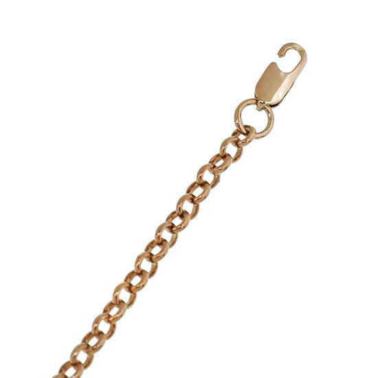 Fendi Gold Tone FF Identification Pendant Chain Necklace