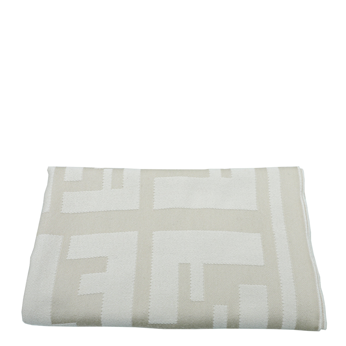 Fendi Beige FF Signature Wool Scarf-Fendi-THE CLOSET