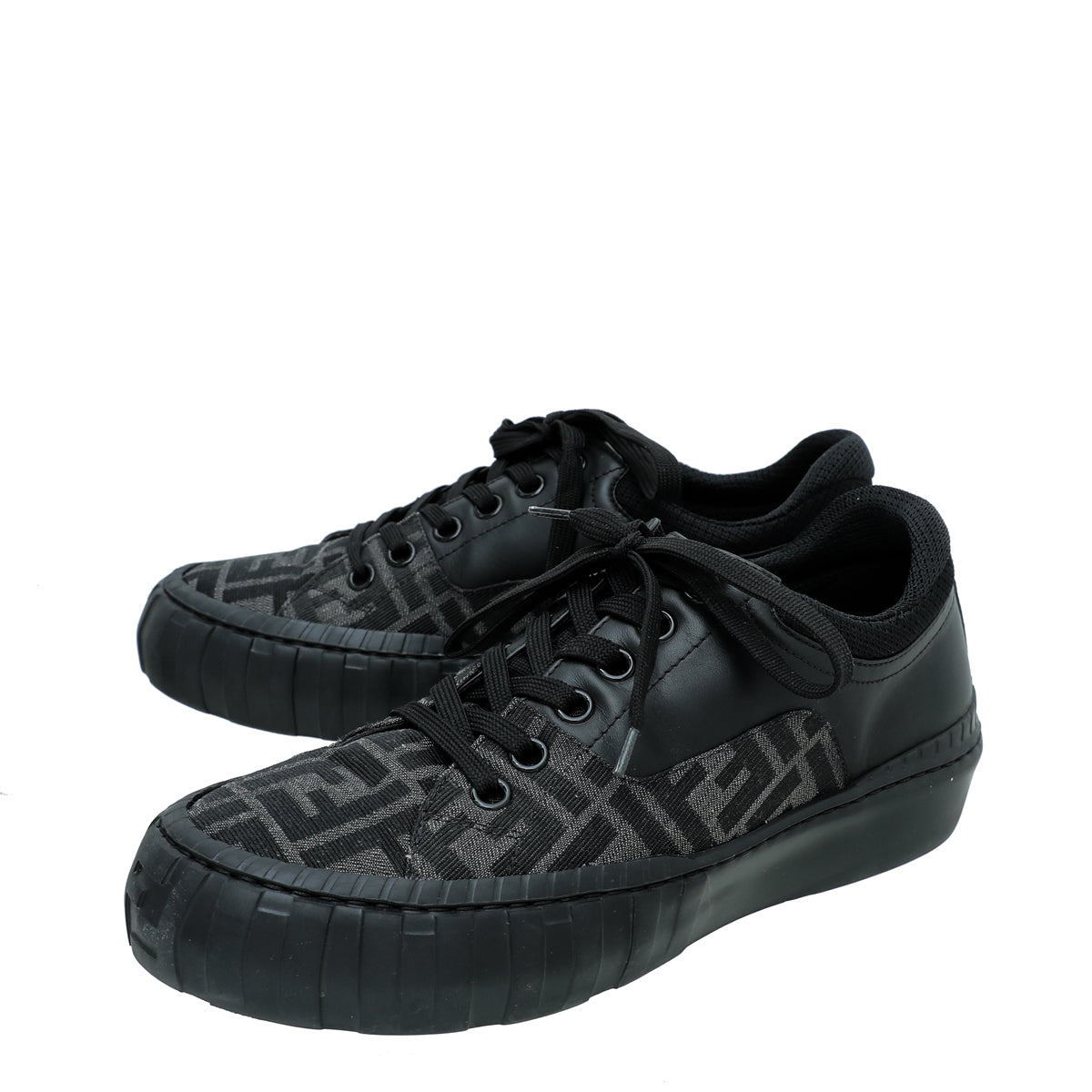 Fendi Black Zucca Force Sneaker 7-Fendi-THE CLOSET