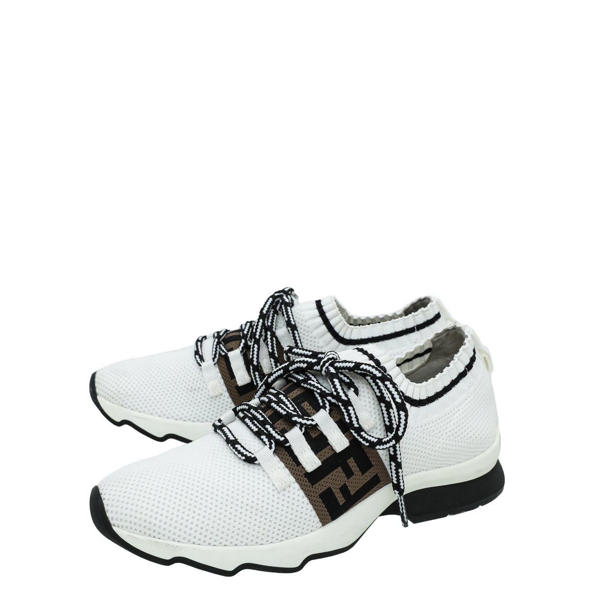 Fendi Bicolor FF Mesh Knit Sneaker 37-Fendi-THE CLOSET