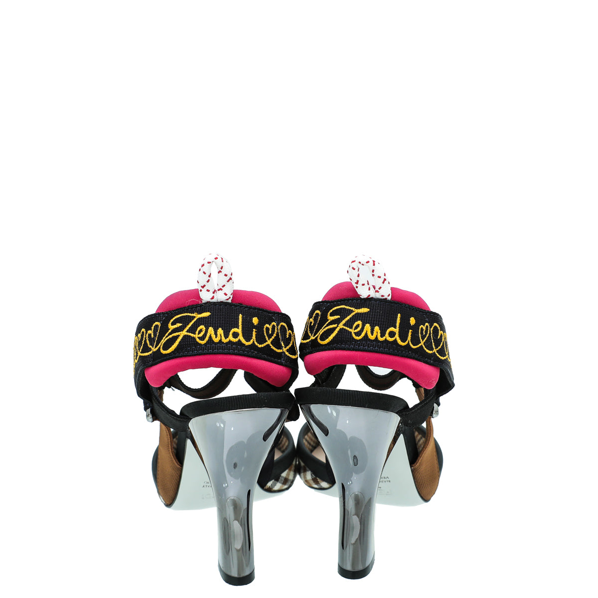 Fendi Tricolor Colibri Slingback Pumps 38