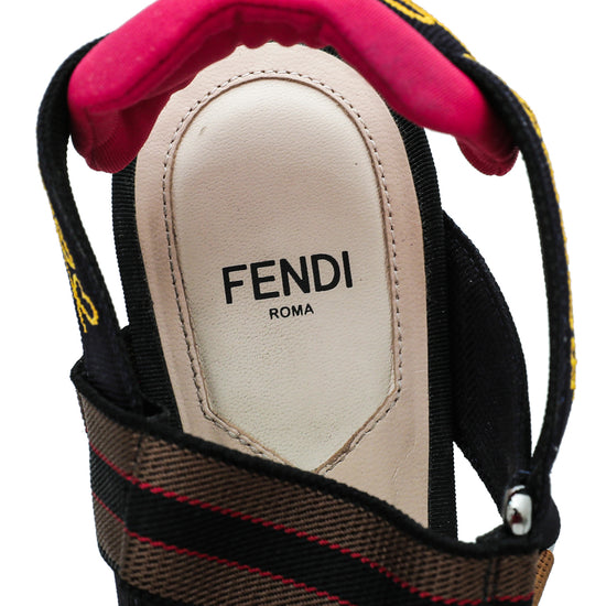 Fendi Tricolor Colibri Slingback Pumps 38