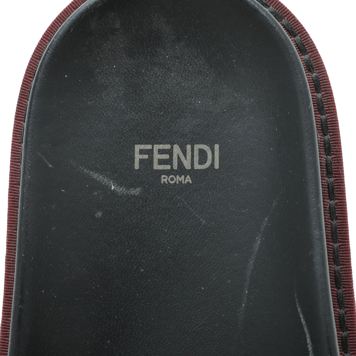 Fendi Black Multicolor FF Velvet Slide Sandal 39