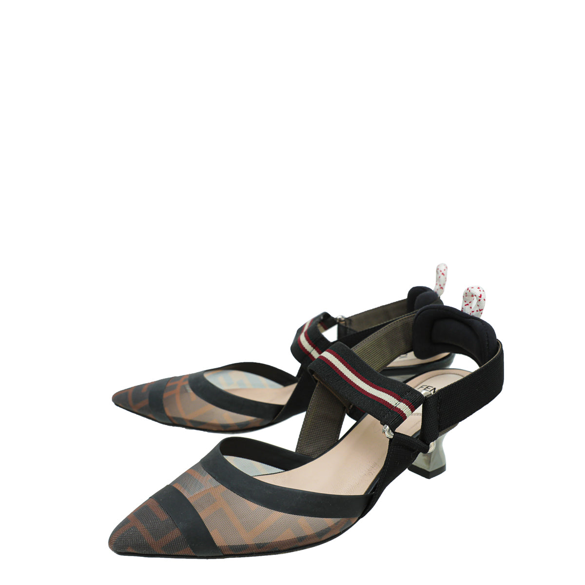 Fendi Colibri Mesh Slingback Pump 36-Fendi-THE CLOSET