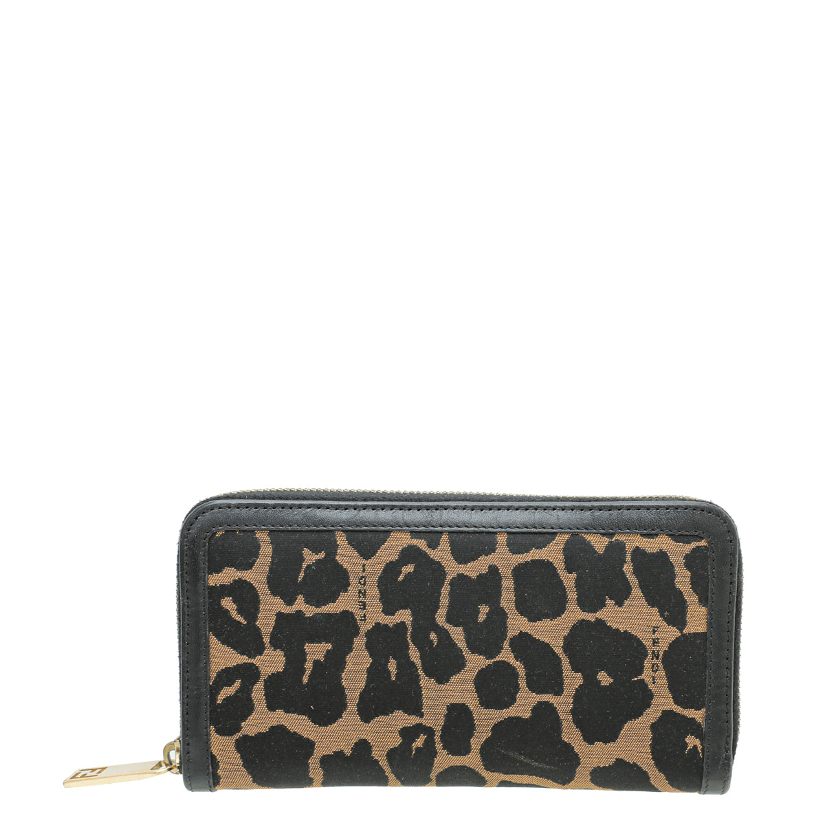 Fendi Bicolor Leopard Print Zip Around Wallet-Fendi-THE CLOSET