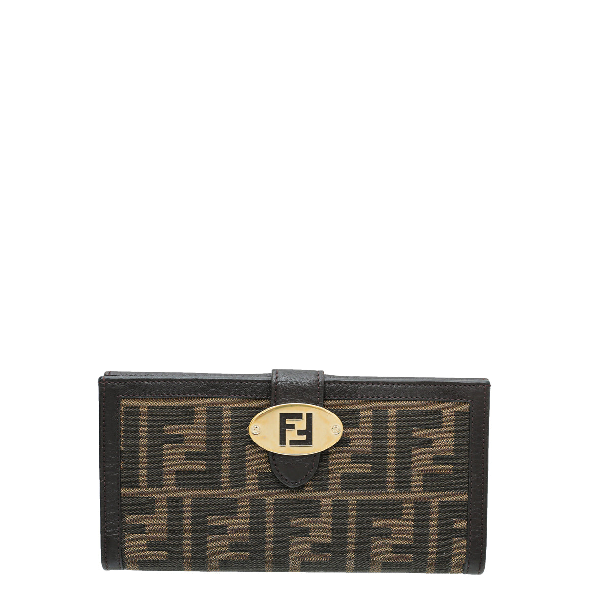 Fendi Tobacco Zucca French Long Wallet-Fendi-THE CLOSET