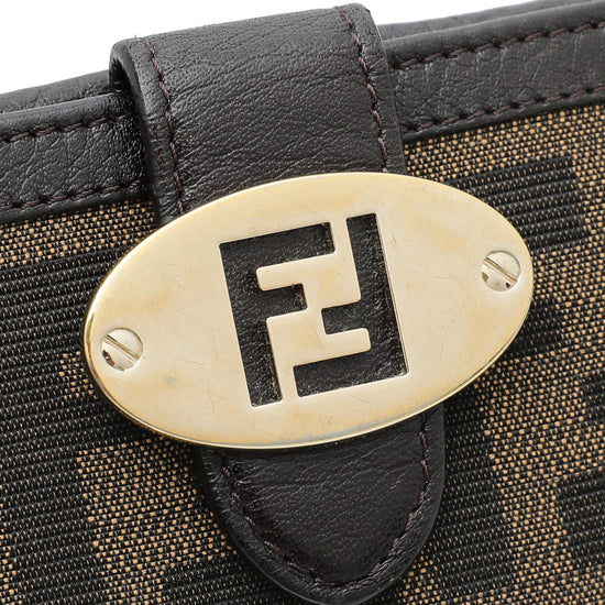 Fendi Tobacco Zucca French Long Wallet