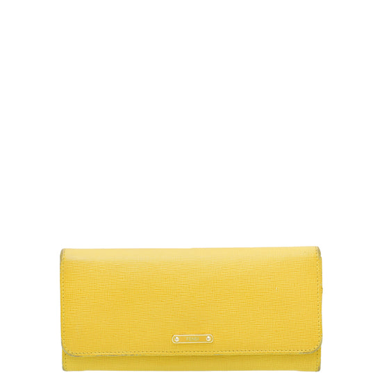 Fendi wallet discount yellow