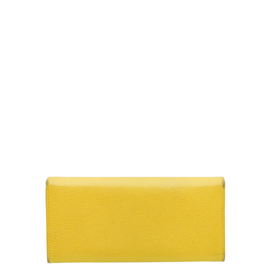 Fendi Yellow Elite Crayons Continental Wallet
