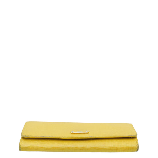 Fendi Yellow Elite Crayons Continental Wallet